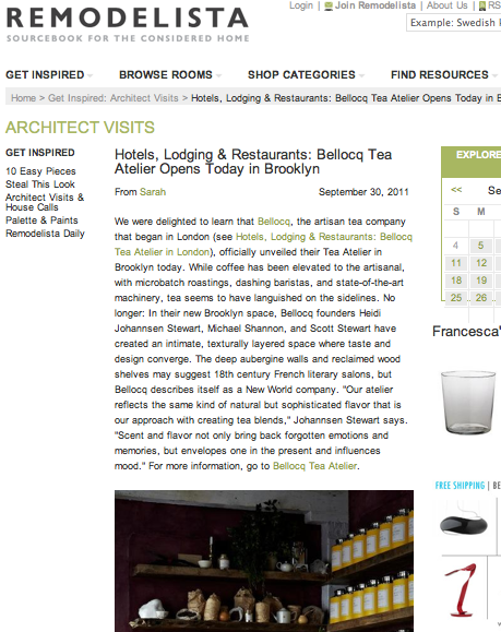 Remodelista - A Tea Atelier Opens in Brooklyn