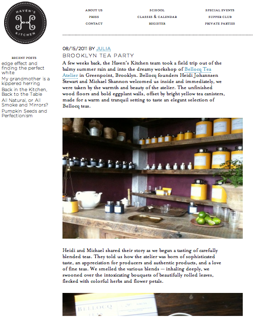 Haven's Kitchen - BROOKLYN TEA PARTY