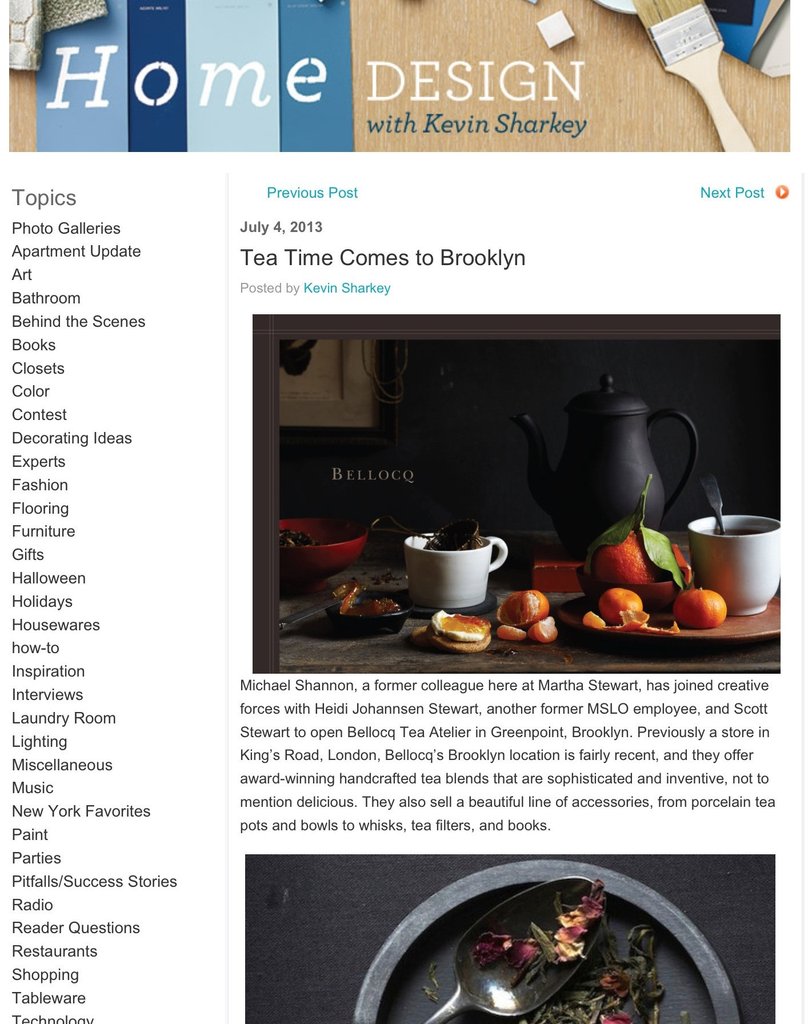 Home Design - Tea Time Comes to Brooklyn