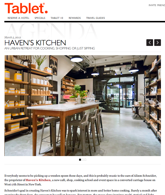 Tablet. - Haven's Kitchen