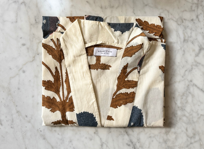 Kimono Poppy Bleu