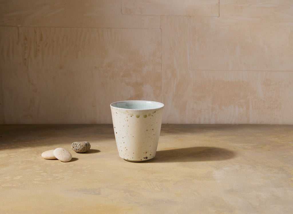 Kazegama-Fired Porcelain Cup, Celadon Glaze | 18