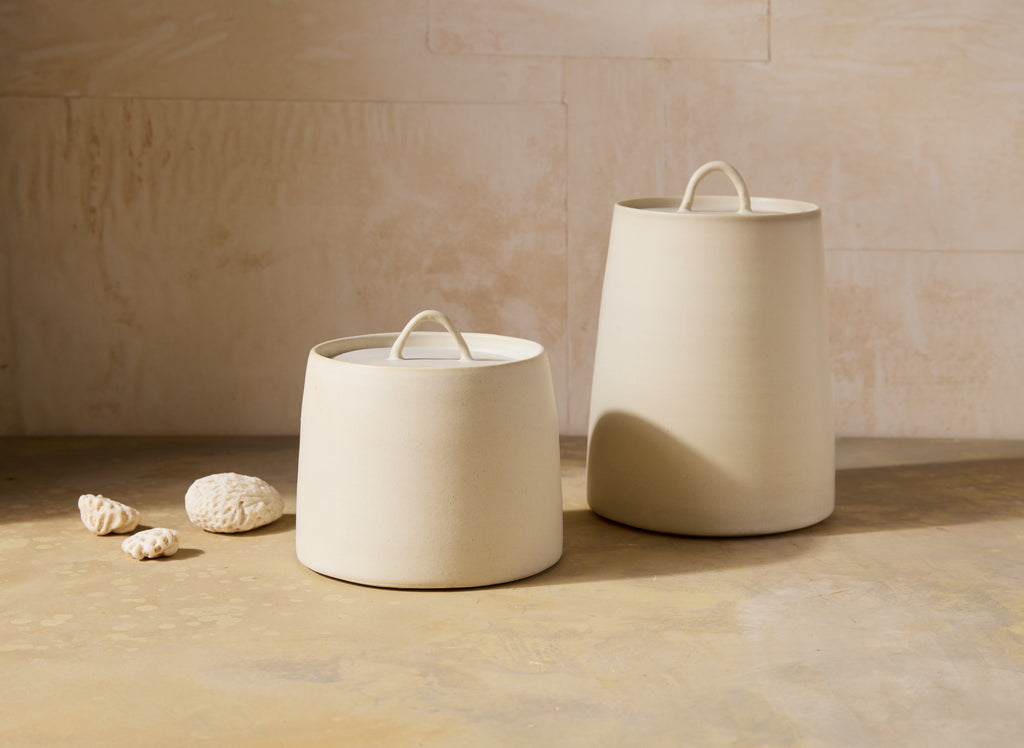 Matte Lidded Jar, Tall