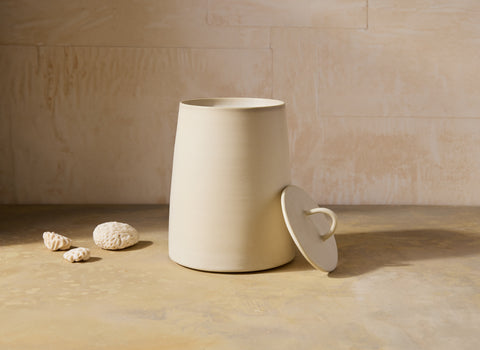 Matte Lidded Jar, Tall