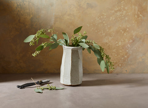 Faceted Column Vase