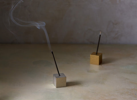 Silver Cube Incense Burner